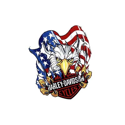 Eagle Ripped American Flag Harley Davidson Design Water Transfer Temporary Tattoo(fake Tattoo) Stickers NO.11260